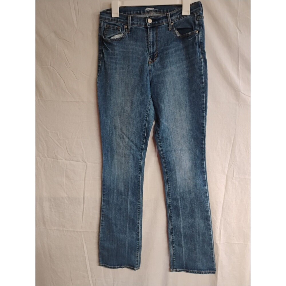 Old Navy Size 10 Tall Womens Curvy Boot Cut Denim Blue Jeans Medium Wash